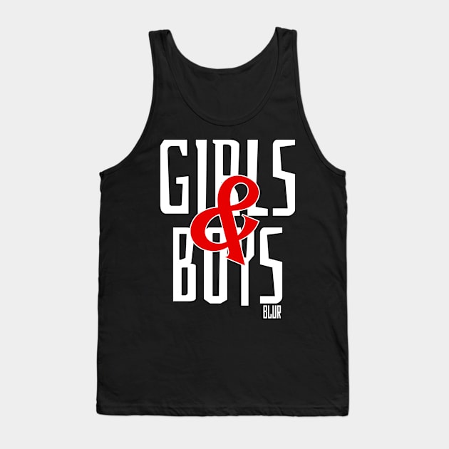 girl and boy simple design Tank Top by Animals Project